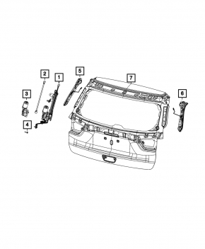 Привод мотор двери багажника Jeep Compass 17-26