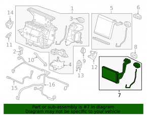 Радиатор отопителя печки Honda Accord 16-17 hybrid
