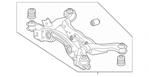 Подрамник задний Mercedes A-class V177 19-22