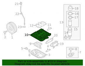 Полуподдон масляный Audi Q7 4L 10-15