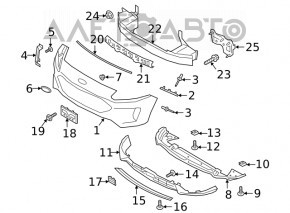 Protecția pentru bara de protecție față Ford Escape MK4 20- nouă originală