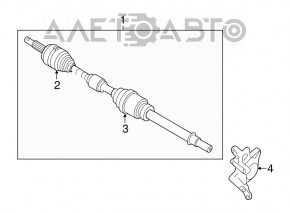 Привод полуось передняя левая Nissan Altima 13-18