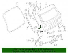 Отбойник двери багажника правый BMW X3 F25 11-17 на двери