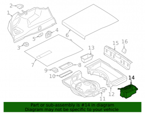 Бокс багажника левый BMW 7 G11 G12 16-22