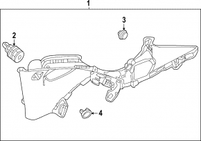 Накладка задней стойки правая Honda Civic XI FE/FL 22-24 5d серая