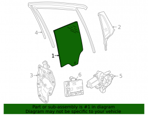 Стекло двери задней левой Volkswagen ID.4 21-26 тонировка
