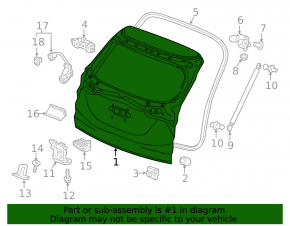 Дверь багажника в сборе Honda HR-V 16-22