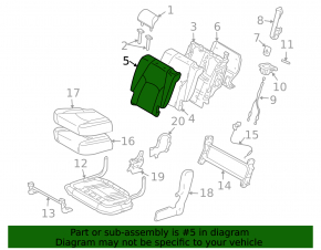 Спинка заднего ряда сидений левая 2 ряд Lexus RX300 RX330 RX350 RX400h 04-09 кожа серая, под химчистку, вмятины