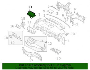 Airbag pasager Hyundai Tucson 19-21 în bord