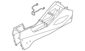 Консоль центральная подлокотник и подстаканники Kia Forte 4d 14-16