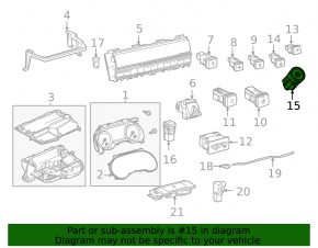 Кнопка зажигания Start-Stop Toyota Venza 21-22 синяя