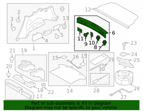 Накладка проема багажника Subaru Impreza WRX GH 09-14 5d черная