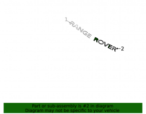 Эмблема надпись ROVER капота Land Rover Range Rover 18-21 серый