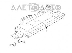 Защита днища левая Subaru Forester 19-24 SK прижата, потерта