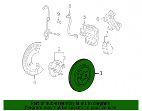 Disc de frână față stânga Ford Taurus 09-20 330/11