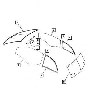 Лобовое стекло Fiat 500 12-13