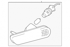 Поворотник в бампере передний правый Lexus RX300 98-03