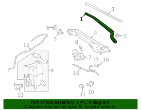 Поводок дворника левый Toyota Sequoia 08-16