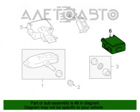 COMPUTER, TIRE PRESSURE MONITOR Lexus RX350 RX450h 10-15