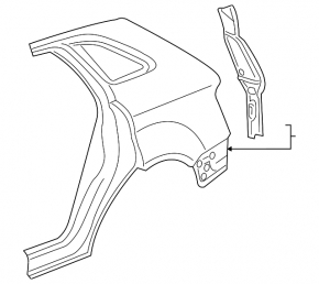 Aripa spate dreapta Audi Q3 8U 15-18