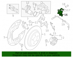 Шланг тормозной задний правый Ford Edge 15-24
