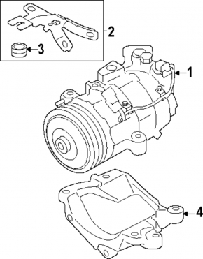 Кронштейн компресора кондиционера Subaru Forester 25-26