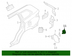 Замок лючка бензобака Mitsubishi Outlander 18-22 PHEV