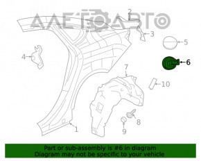 Корпус лючка бензобака Chrysler 200 15-17