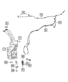 Крышка бачка омывателя Jeep Cherokee KL 14-18