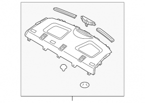 Полка задняя Kia Forte 4d 14-16 дорест