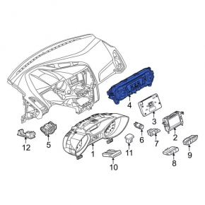 Управление климат-контролем Ford Focus mk3 11-14 дорест, ручное