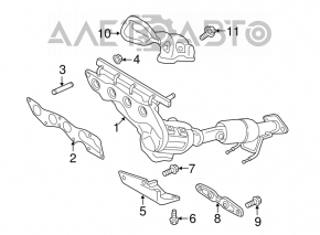 Коллектор выпускной с катализатором Ford Fusion mk5 13-16 2.0T