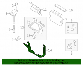Кронштейн блока ECU компьютера двигателя Mazda CX-5 17-18 2.5 нижний