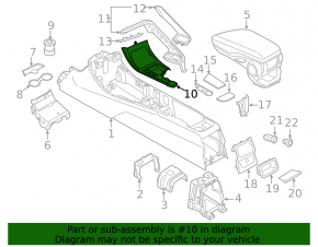 Накладка центральной консоли BMW X1 F48 16-19