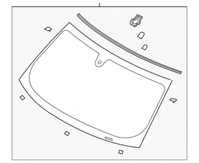 Лобовое стекло Ford Flex 09-19