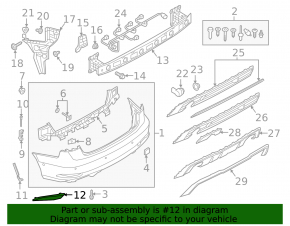 Reflector spate dreapta pentru Audi A3 8V 17-20