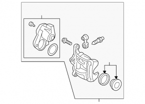 Etrier de frână spate stânga pentru Audi A5 F5 18-25, electric, 300mm
