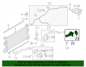 Корпус термостата Ford Focus mk3 11-18 2.0