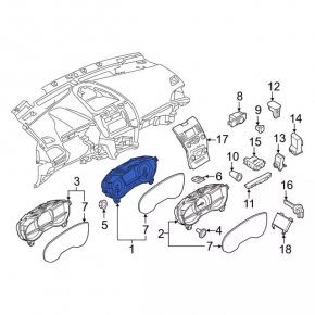 Щиток приборов Ford Edge 19-24 1 дисплей