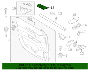 Накладка управления стеклоподъемником передним правым Mazda CX-50 23-26 черная