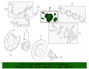 Motor etrier spate stânga pentru Honda Insight 19-22