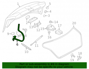 Петля крышки багажника левая VW Passat 20-22