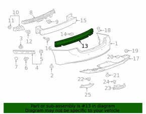 Абсорбер заднего бампера Chevrolet Malibu 16-23