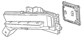 Противотуманная фара птф левая DRL Chevrolet Camaro 16-18