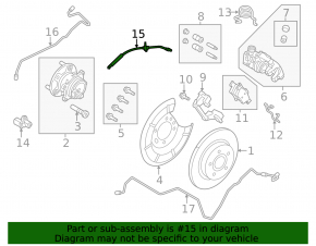 Шланг тормозной задний левый Ford C-max MK2 13-18