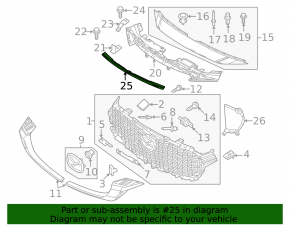 Кронштейн решетки радиатора центральный Mazda CX-50 23-26