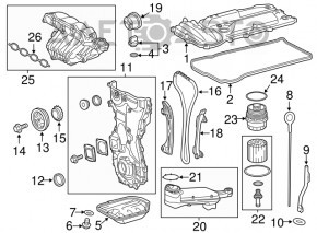 Шестерня распредвала впуск Toyota Camry v55 15-17 usa 2.5 2AR-FE