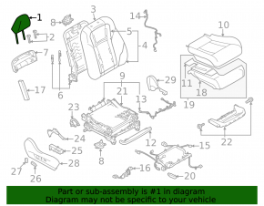 Tetieră stânga față Subaru Outback 20-25 piele bej