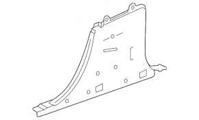 Ornamente montan central dreapta jos negru pentru Mercedes X247 GLB 20-26