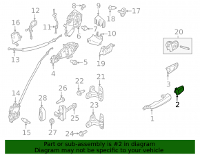 Capac mâner exterior față stânga pentru Land Rover Range Rover 20-21, negru lucios
